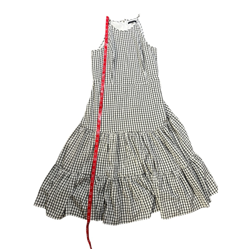 Tommy Hilfiger Black White Gingham Midi Dress Size 10 - Picture 6 of 6
